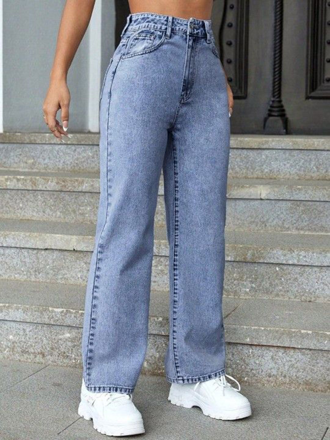 R.Code by The Roadster Life Co. Women Jean Boyfriend Fit High-Rise Stretchable Jeans