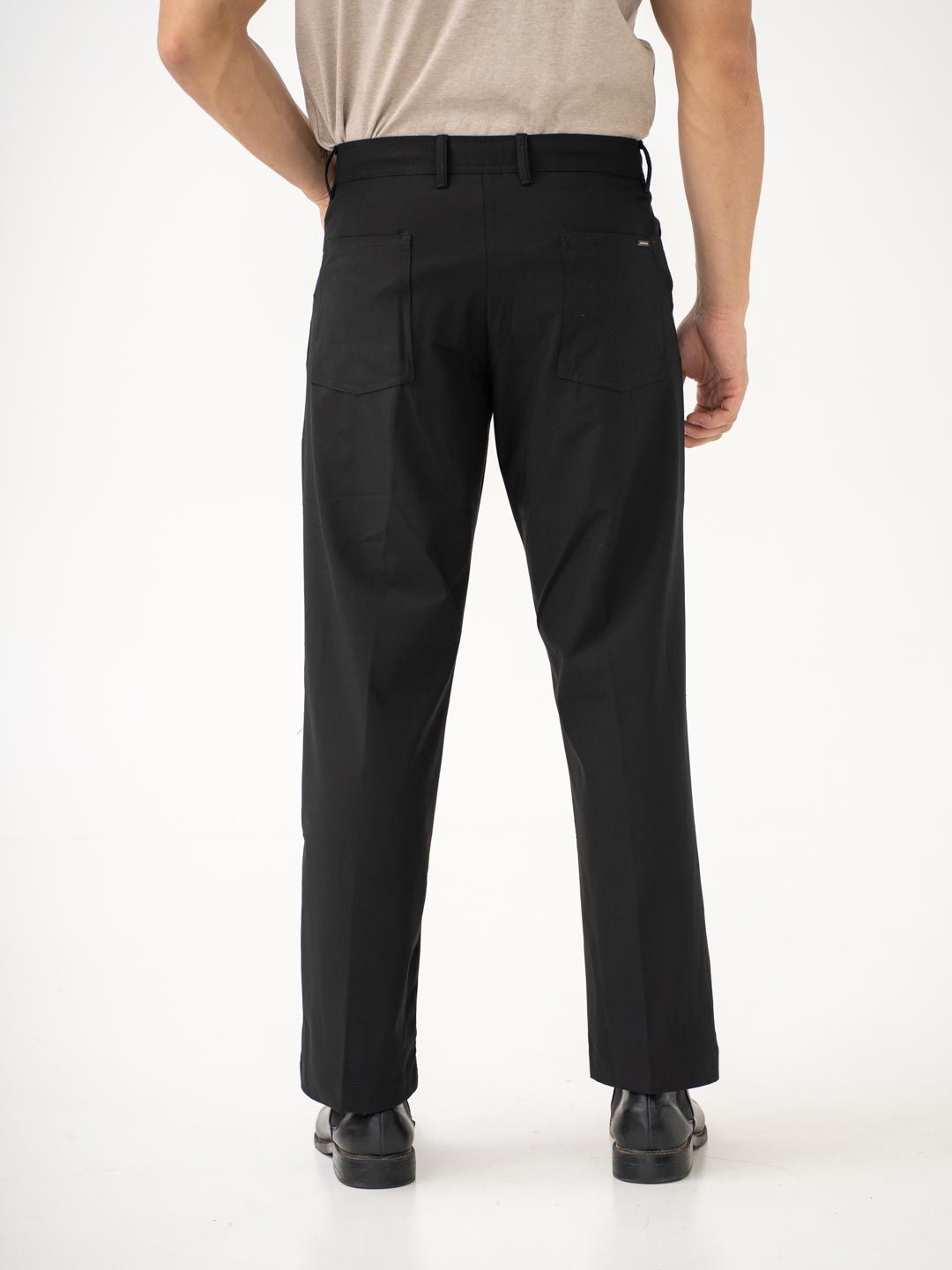 Buy The Pant Project Men Lunar Black Korean Relaxed-Fit Pintuck