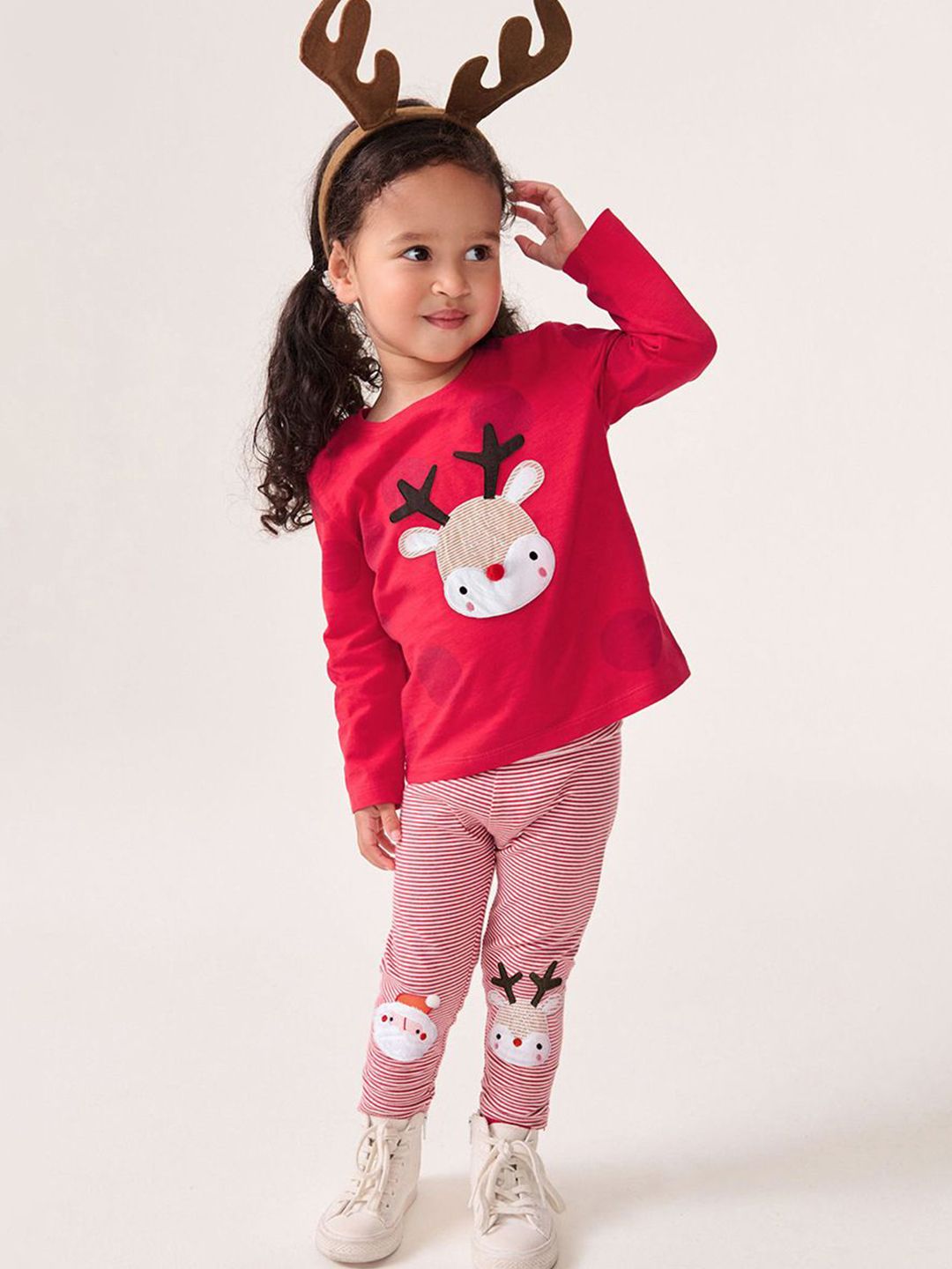 StyleCast x Revolte Girls Patch Work Long Sleeves Pure Cotton Top With Trousers