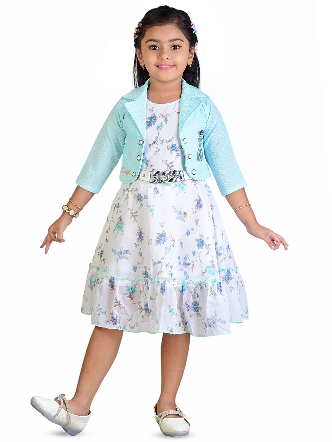 WORTON FASHION Girls Green Dresses