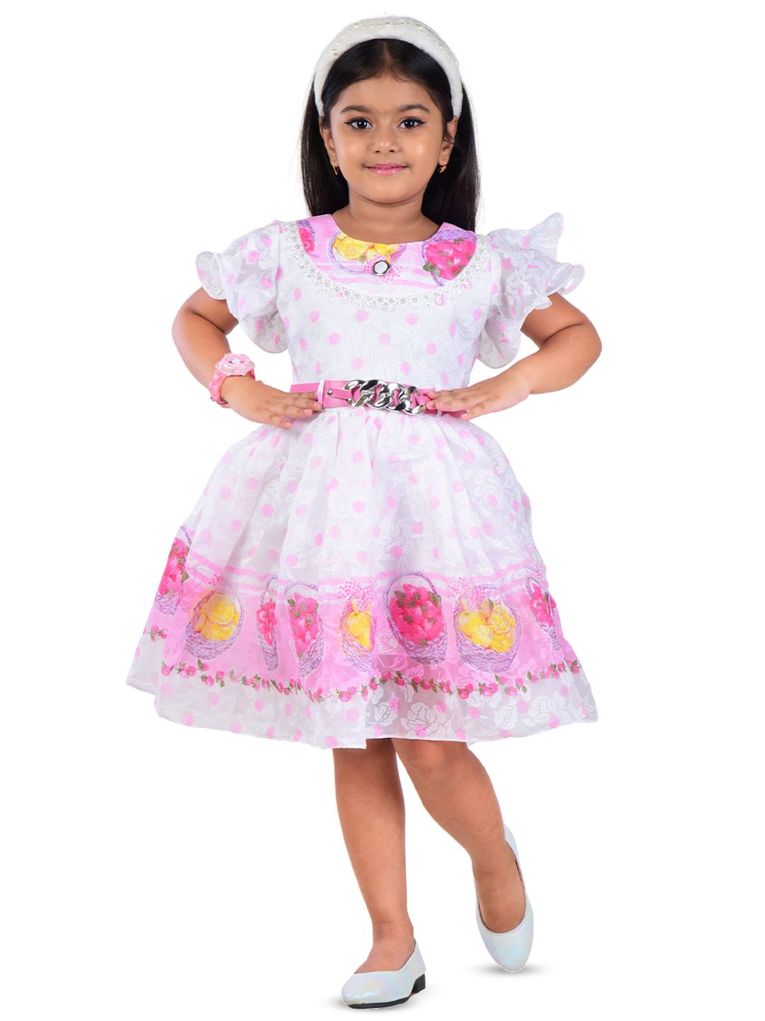 WORTON FASHION Girls Pink Dresses