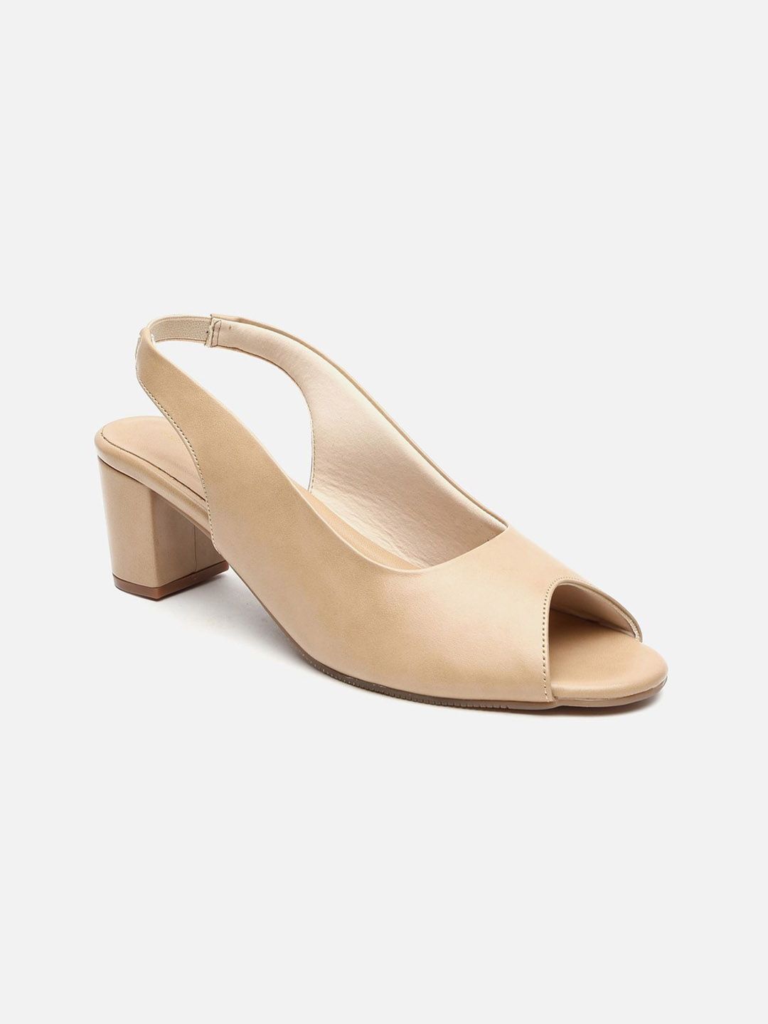 Van Heusen Woman Van Heusen Woman Solid Slingback Block Heel Peep Toes