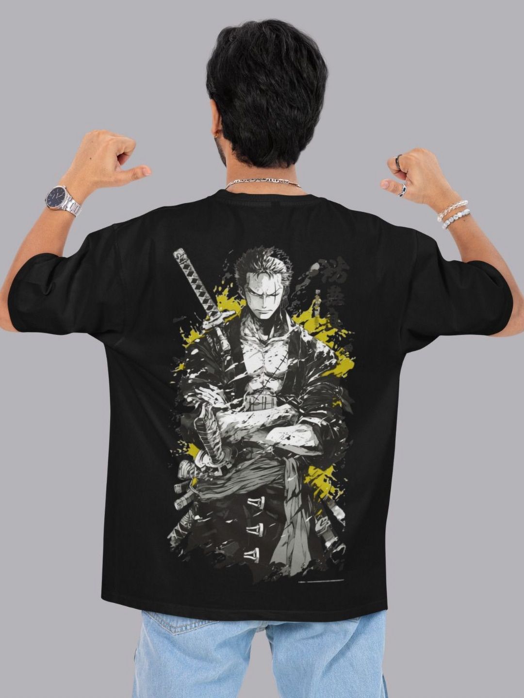 SNUG24 Men Graphic Printed Round Neck Cotton Oversized T-shirt