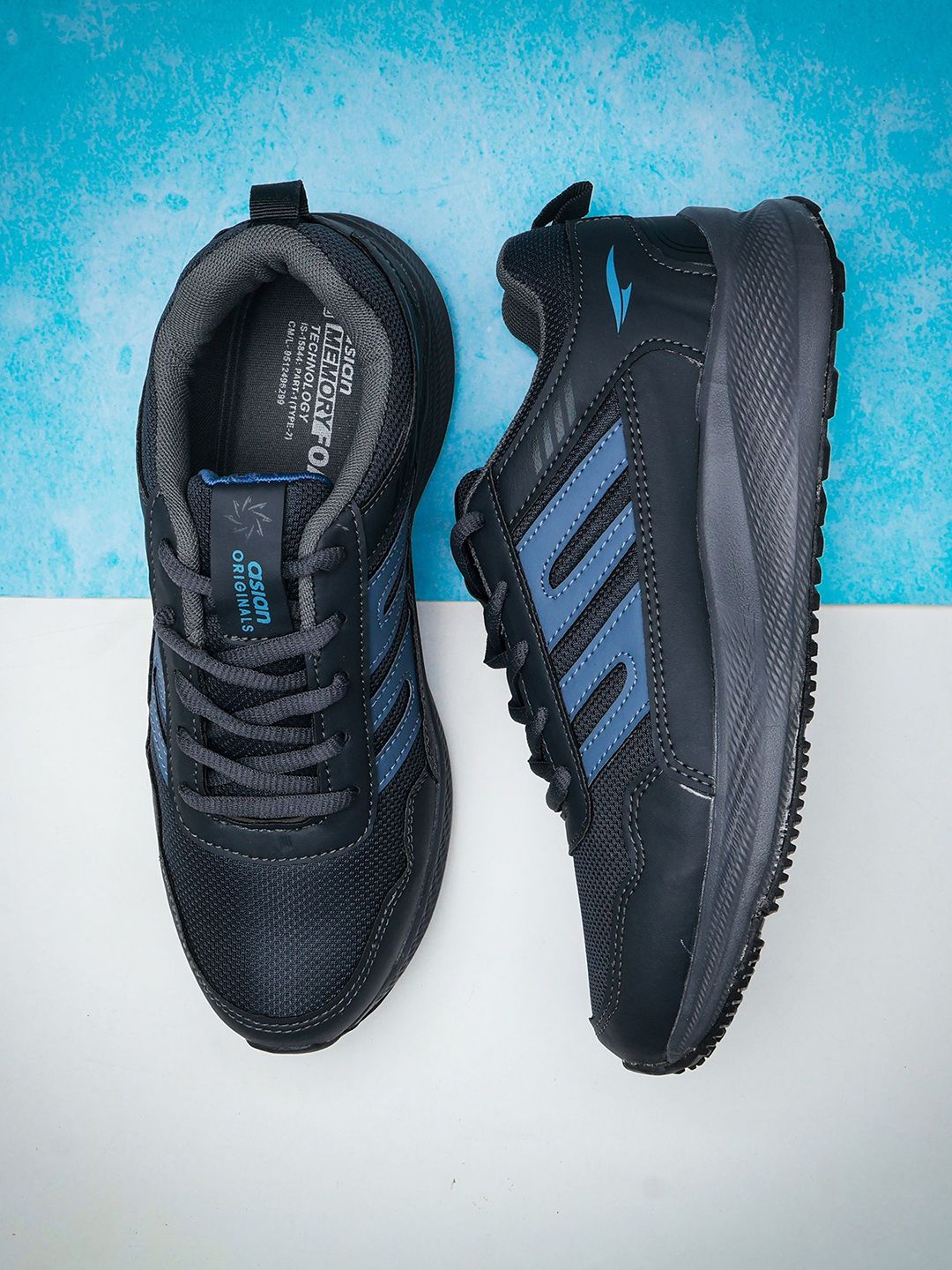 ASIAN Boss-32 Men Colourblocked Lace Ups Lightweight  Running Non-Marking Sports Shoes