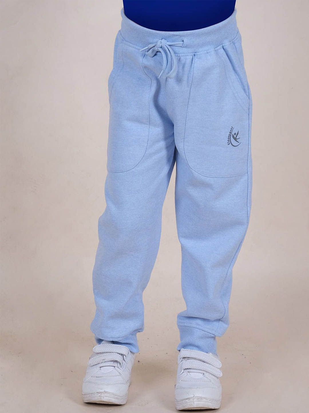 KiddoPanti Boys Pack Of 2 Brand Logo Printed Relaxed-Fit Mid-Rise Joggers