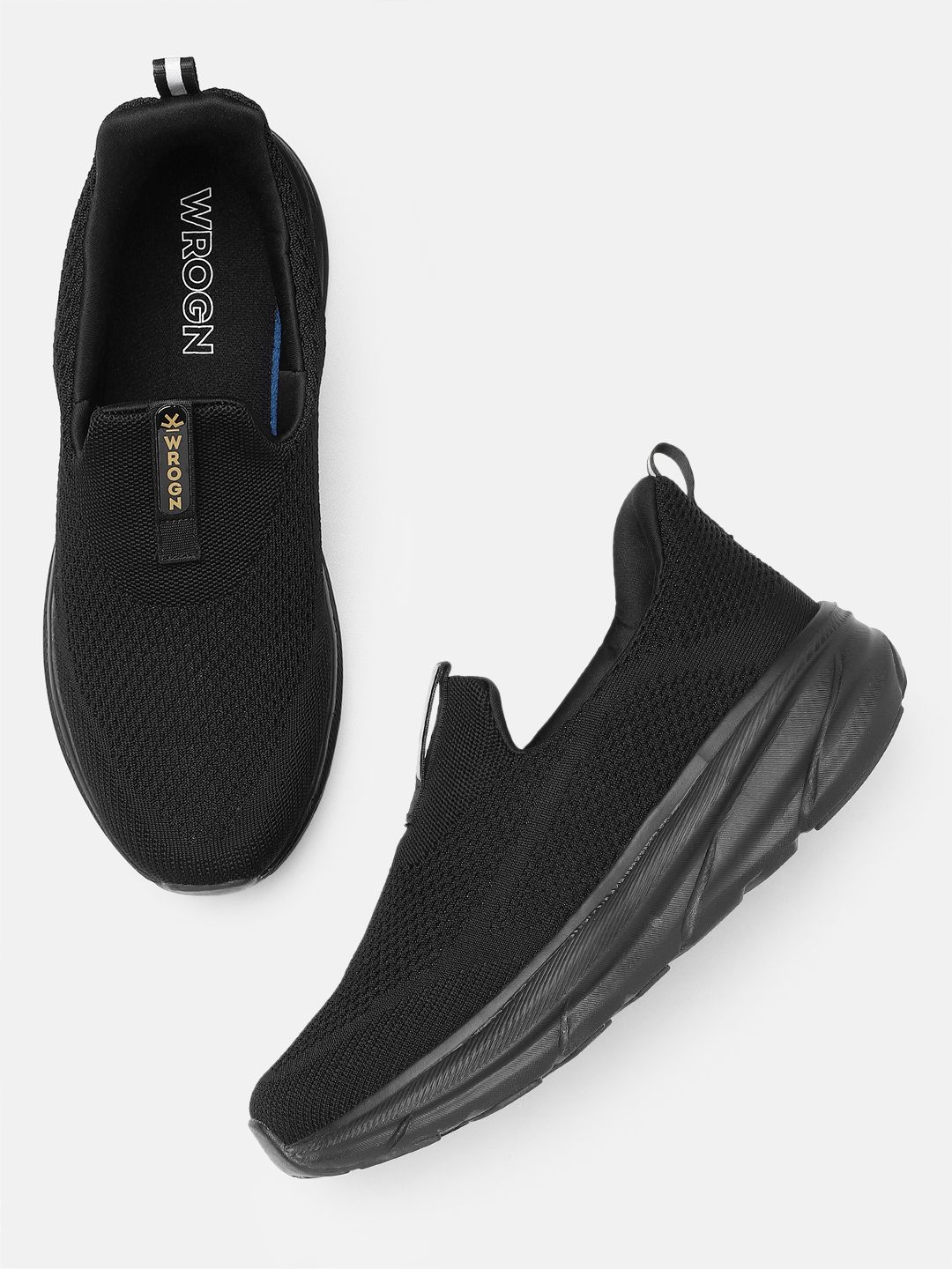 WROGN Men Textured Slip-On Sneakers