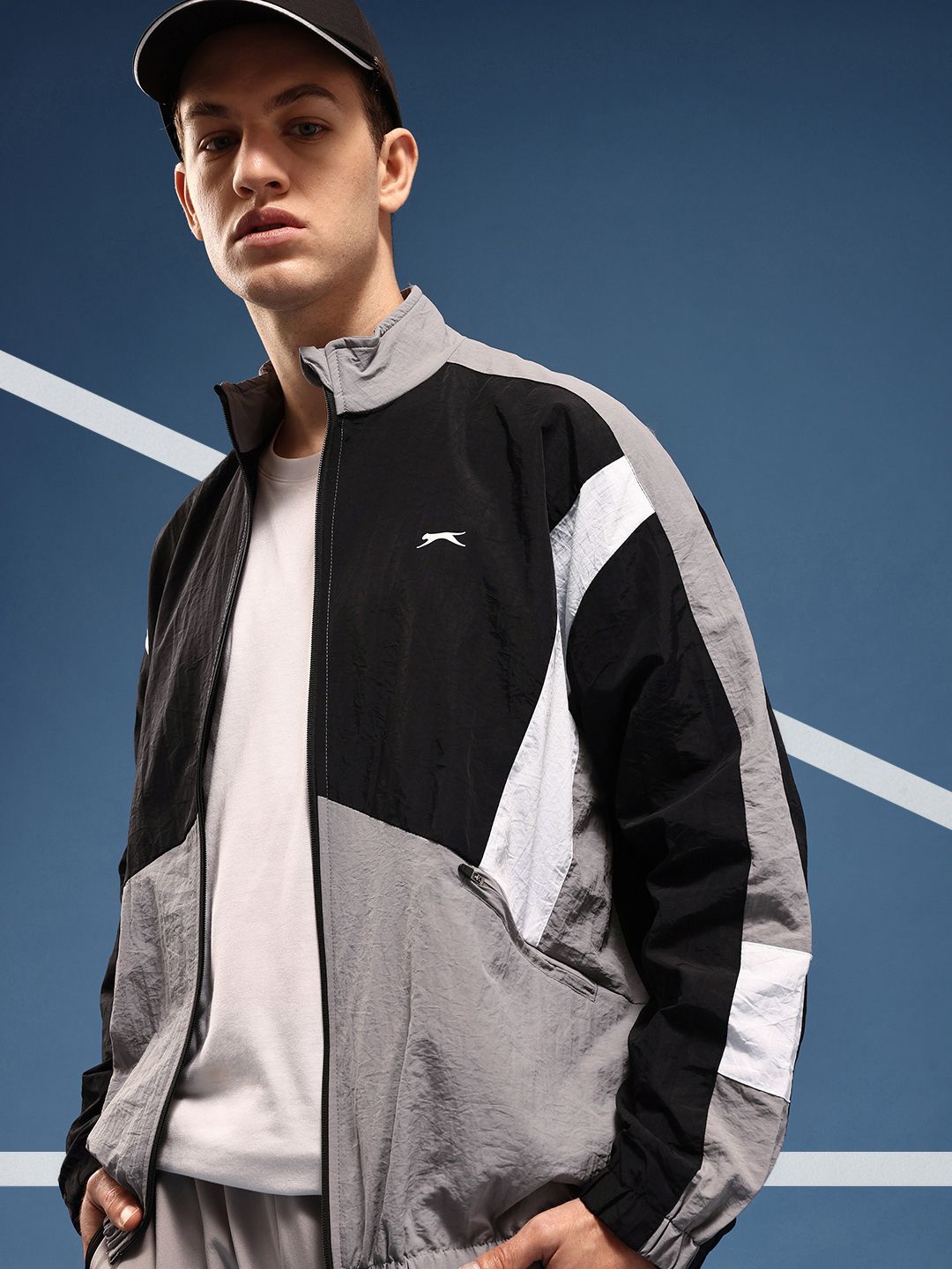 Slazenger Colourblocked Sporty Oversized Jacket