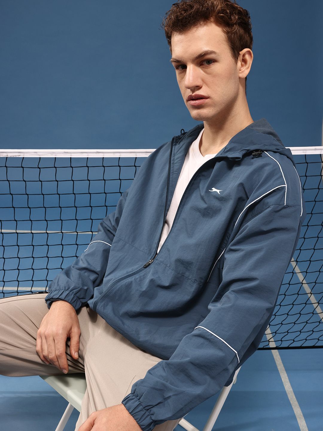 Slazenger Hooded Sporty Oversized Jacket