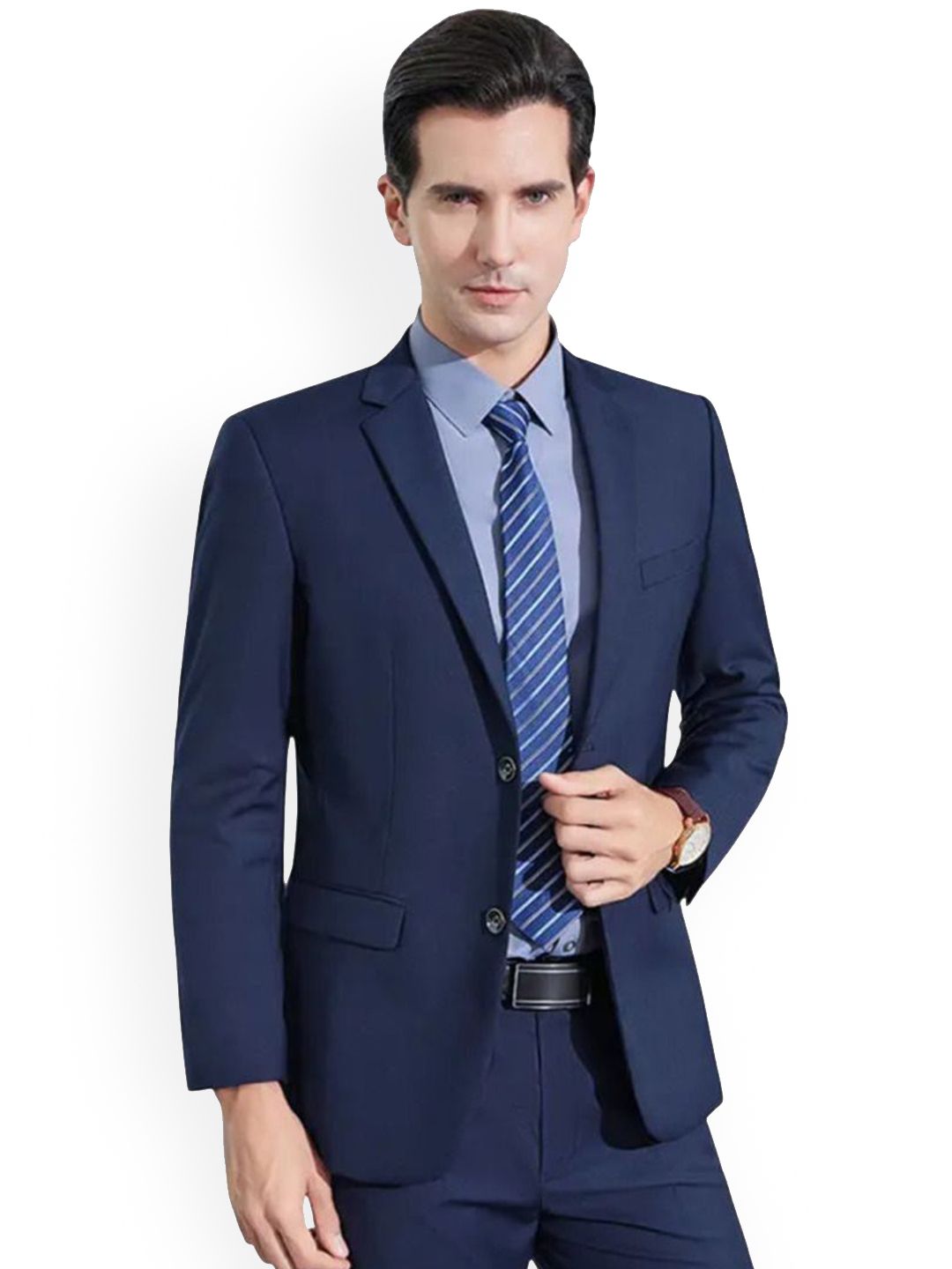 MAN BAZAR Slim-Fit Single-Breasted Blazer