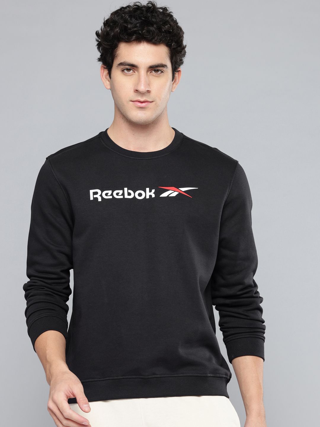 Reebok  Brand logo Printed Round Neck Sweatshirt