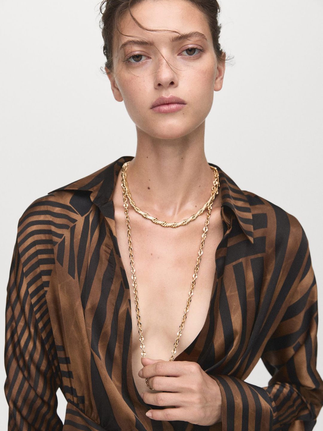 Printed Satin Mini Dress