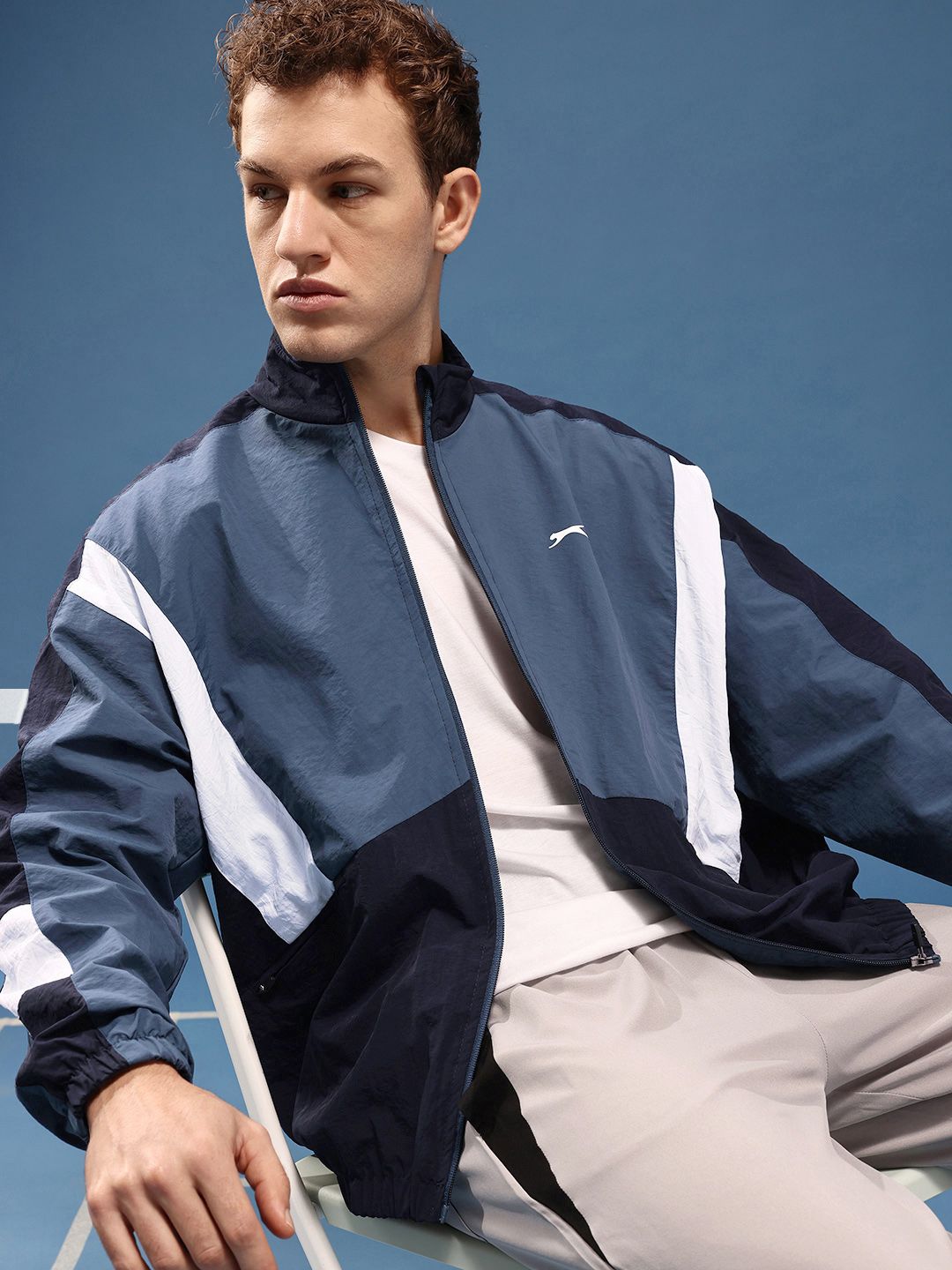 Slazenger Colourblocked Sporty Oversized Jacket