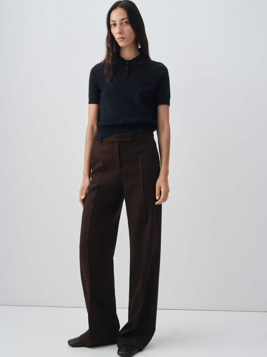 Pure Wool Polo Collar T-shirt