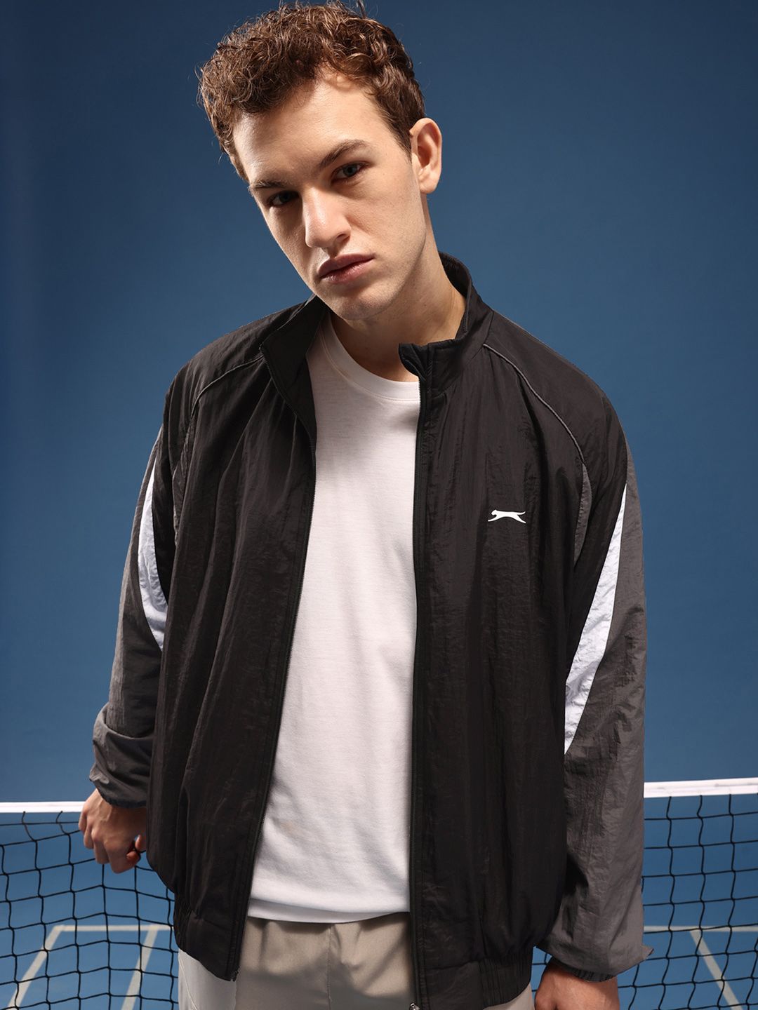 Slazenger Colourblocked Sporty Oversized Jacket