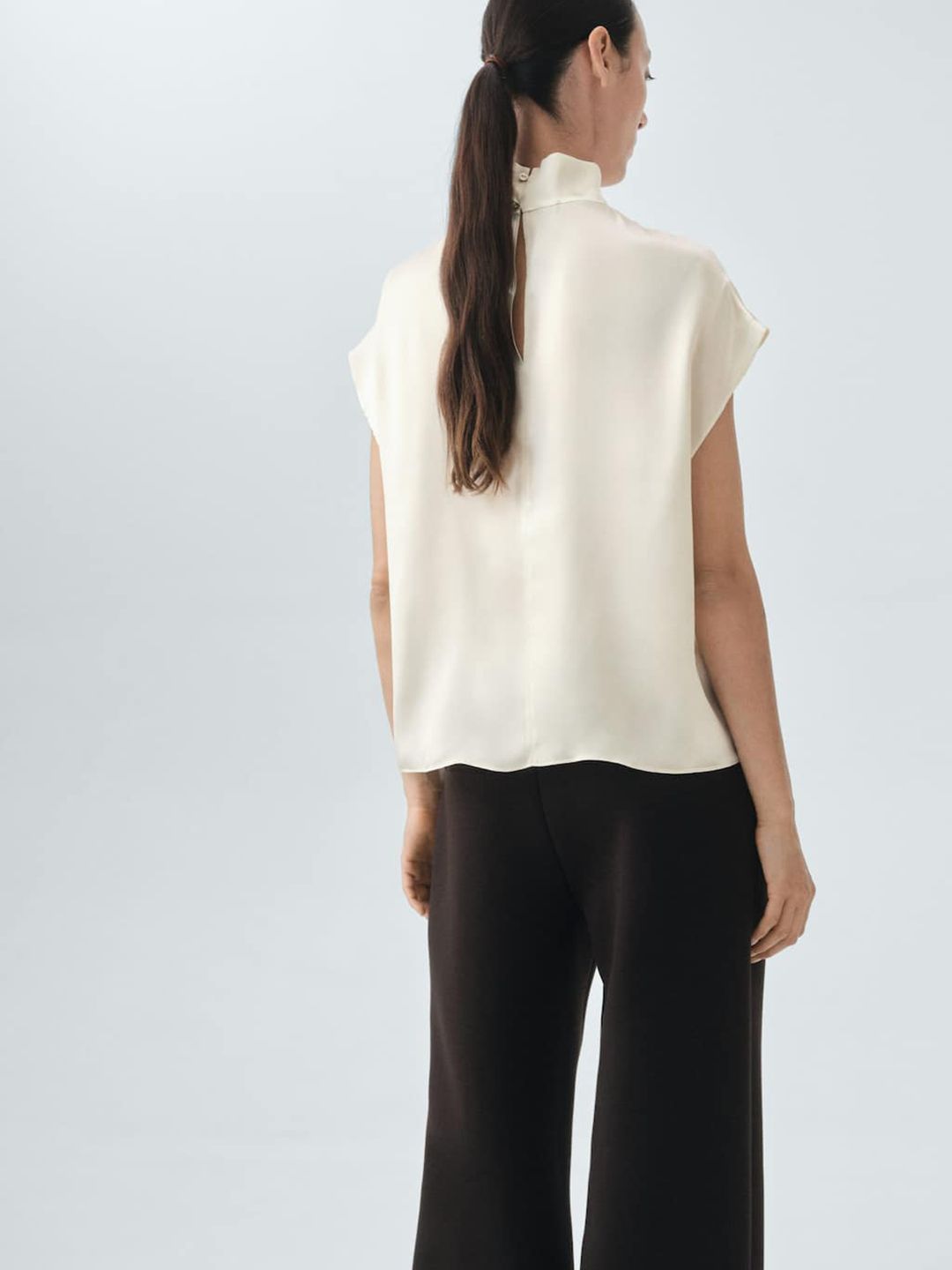 Extended Sleeves Pure Silk Top