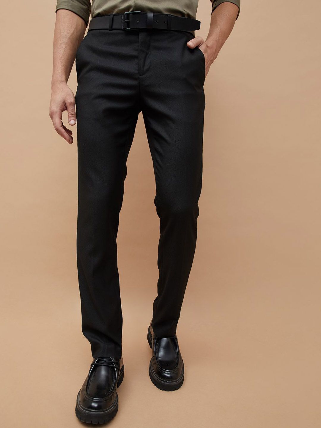 CODE by Lifestyle Men Tapered Fit Formal Trousers