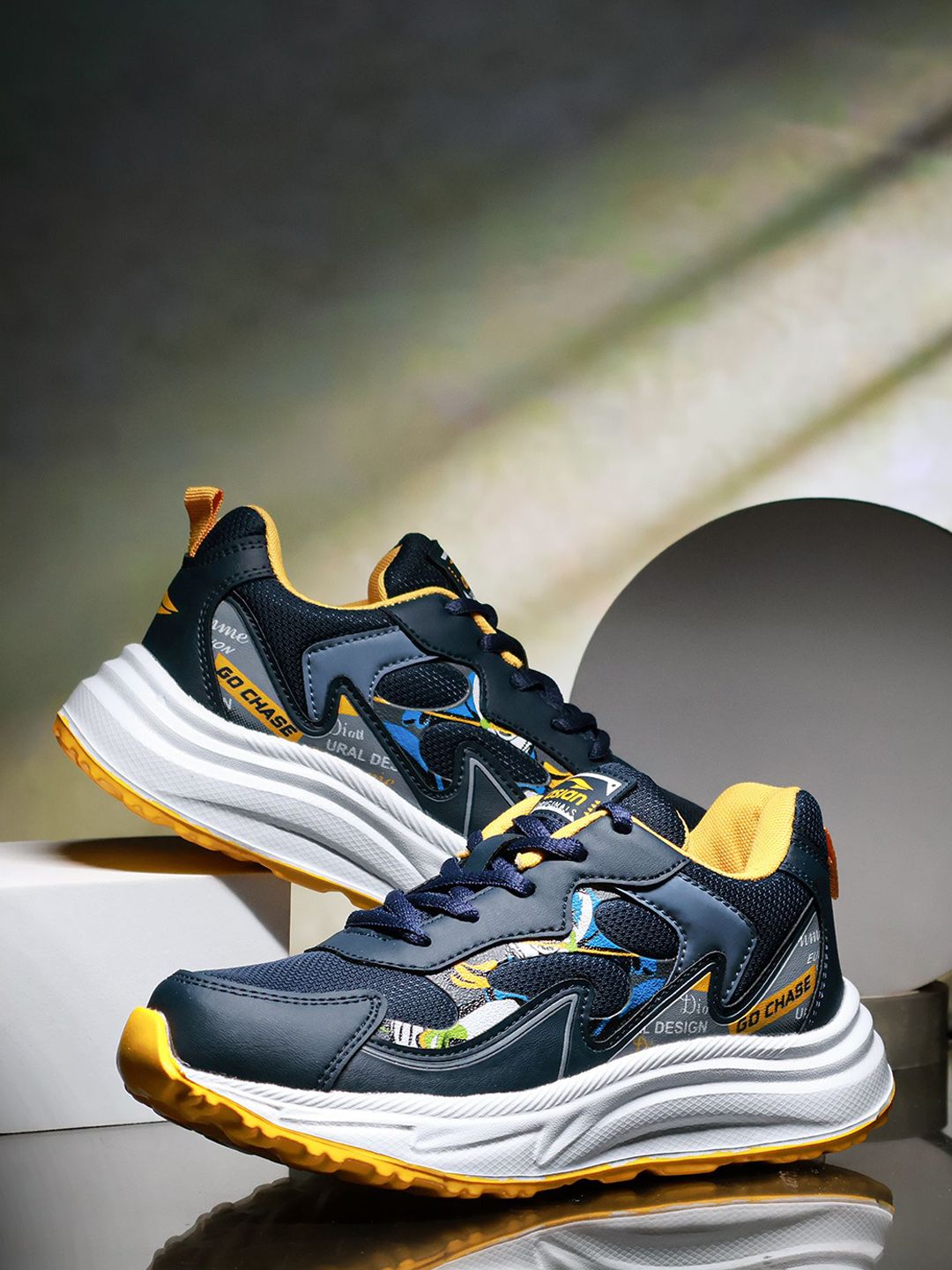 ASIAN ASIAN Kids Colourblocked Running Lace-Ups Sports Shoes