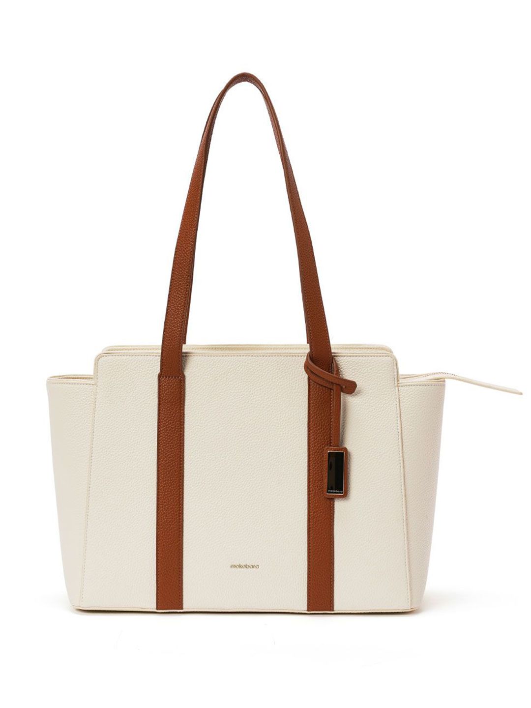 Women Shopper Shoulder Bag MOKOBARA Women The Sunflower Tote Vegan Leather Casual Office Medium Beige