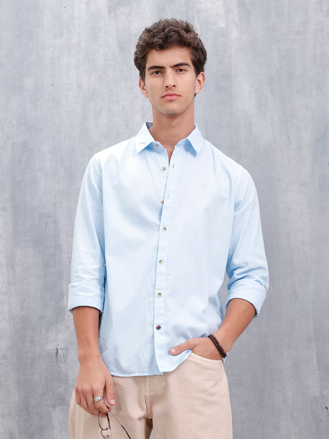 WROGN Men Slim Fit Casual Shirt