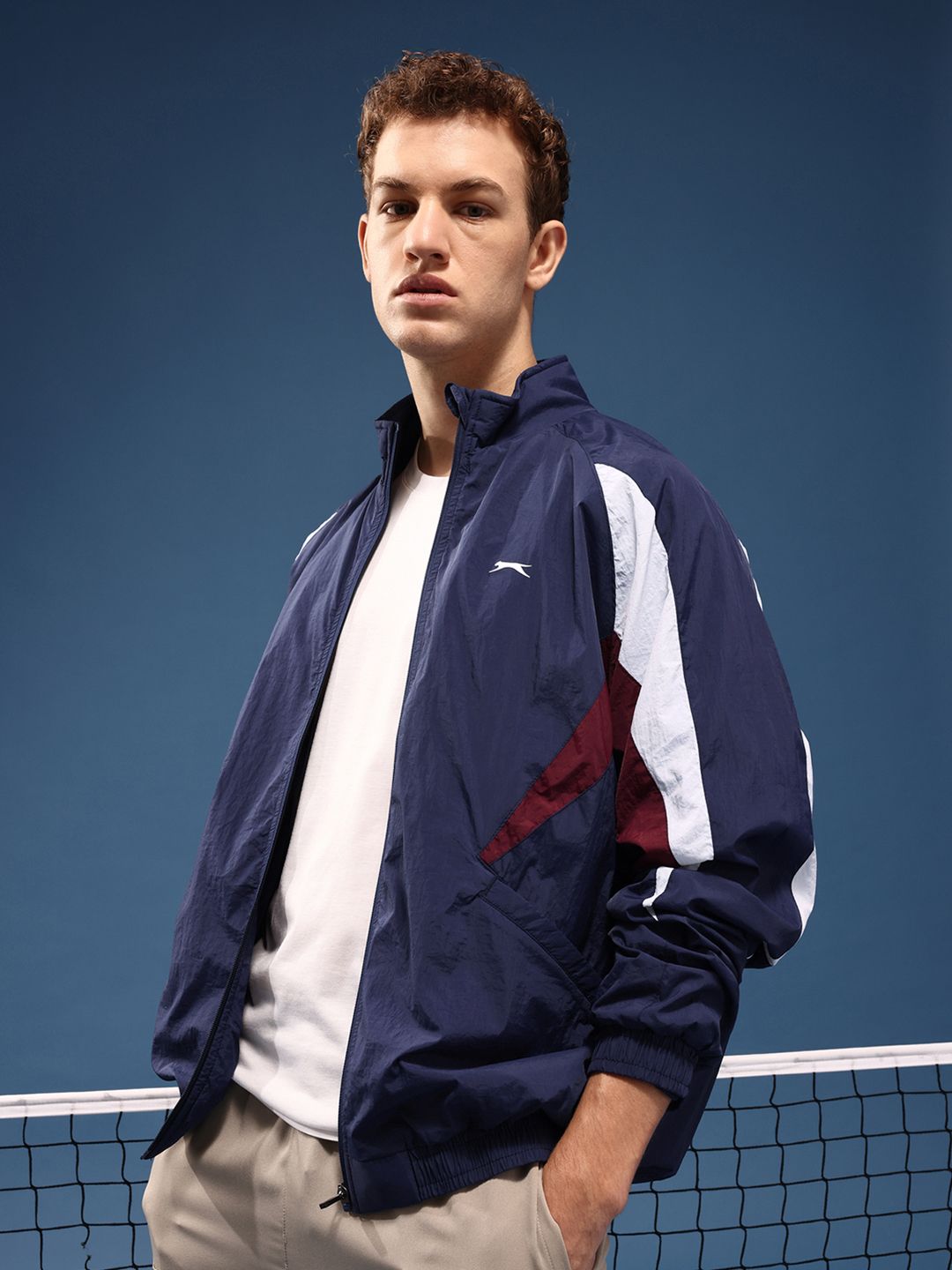 Slazenger Colourblocked Sporty Oversized Jacket