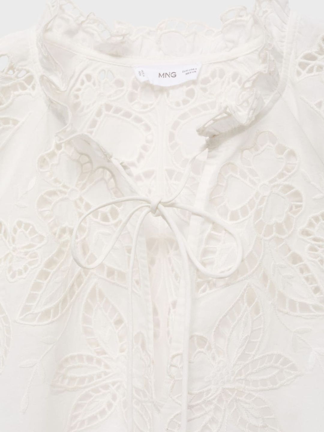 Floral Schiffli Puff Sleeve Top