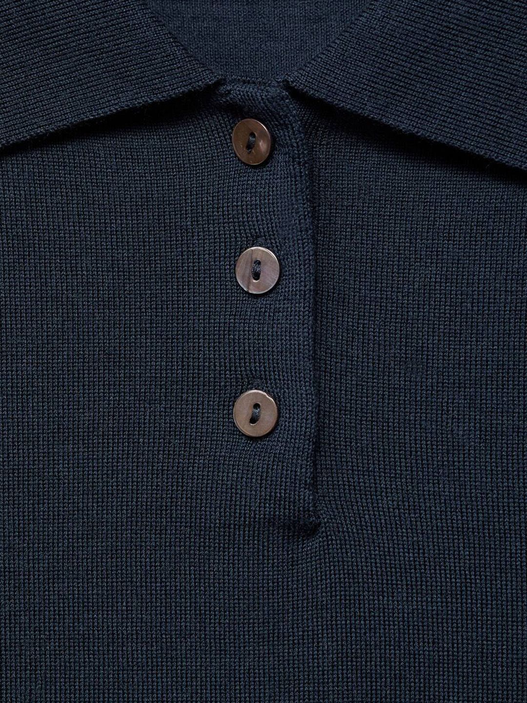 Pure Wool Polo Collar T-shirt