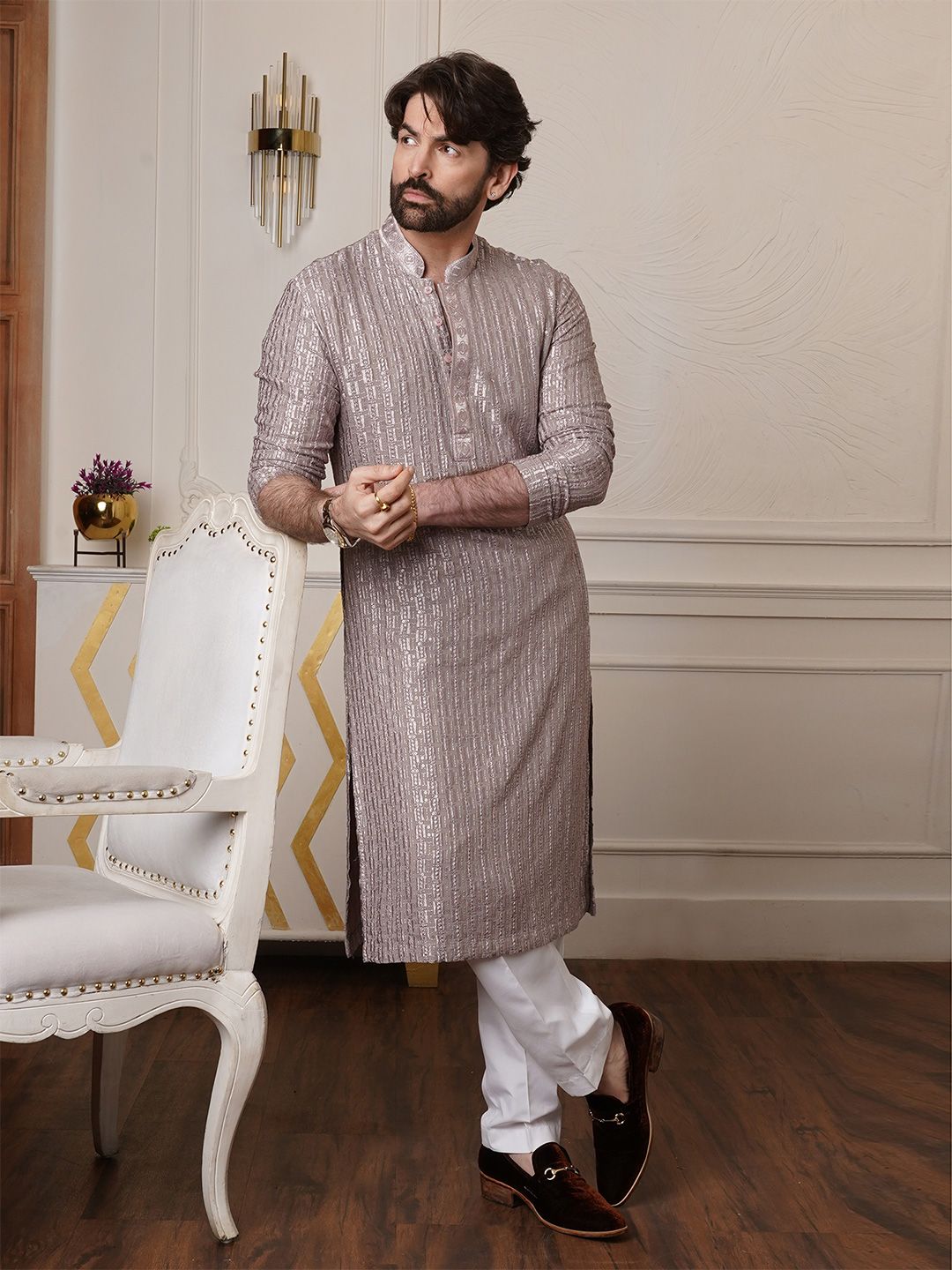SOJANYA Embroidered Straight Kurta Set