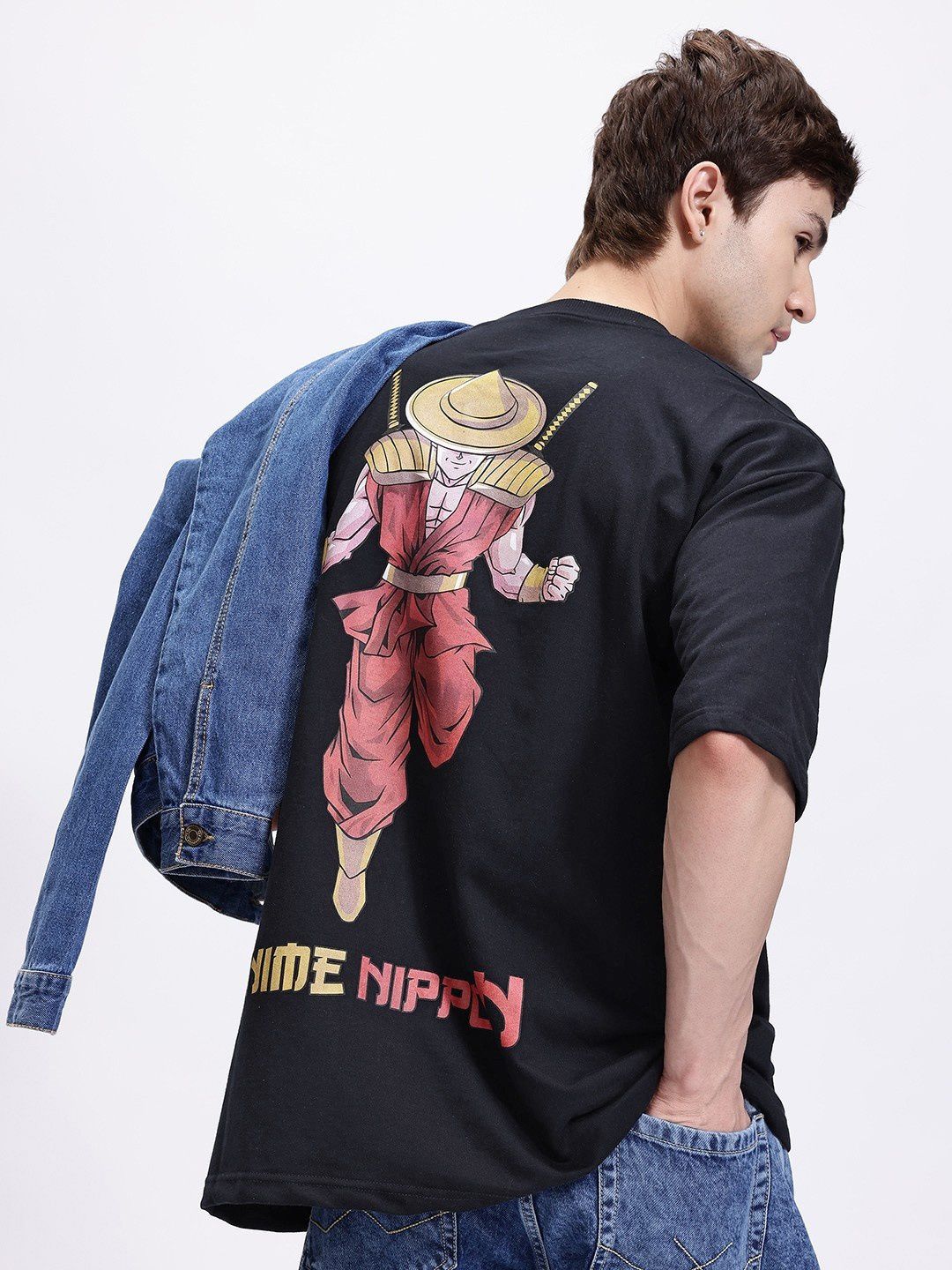 Kook N Keech Printed Drop-Shoulder Sleeves Pure Cotton Oversized T-shirt