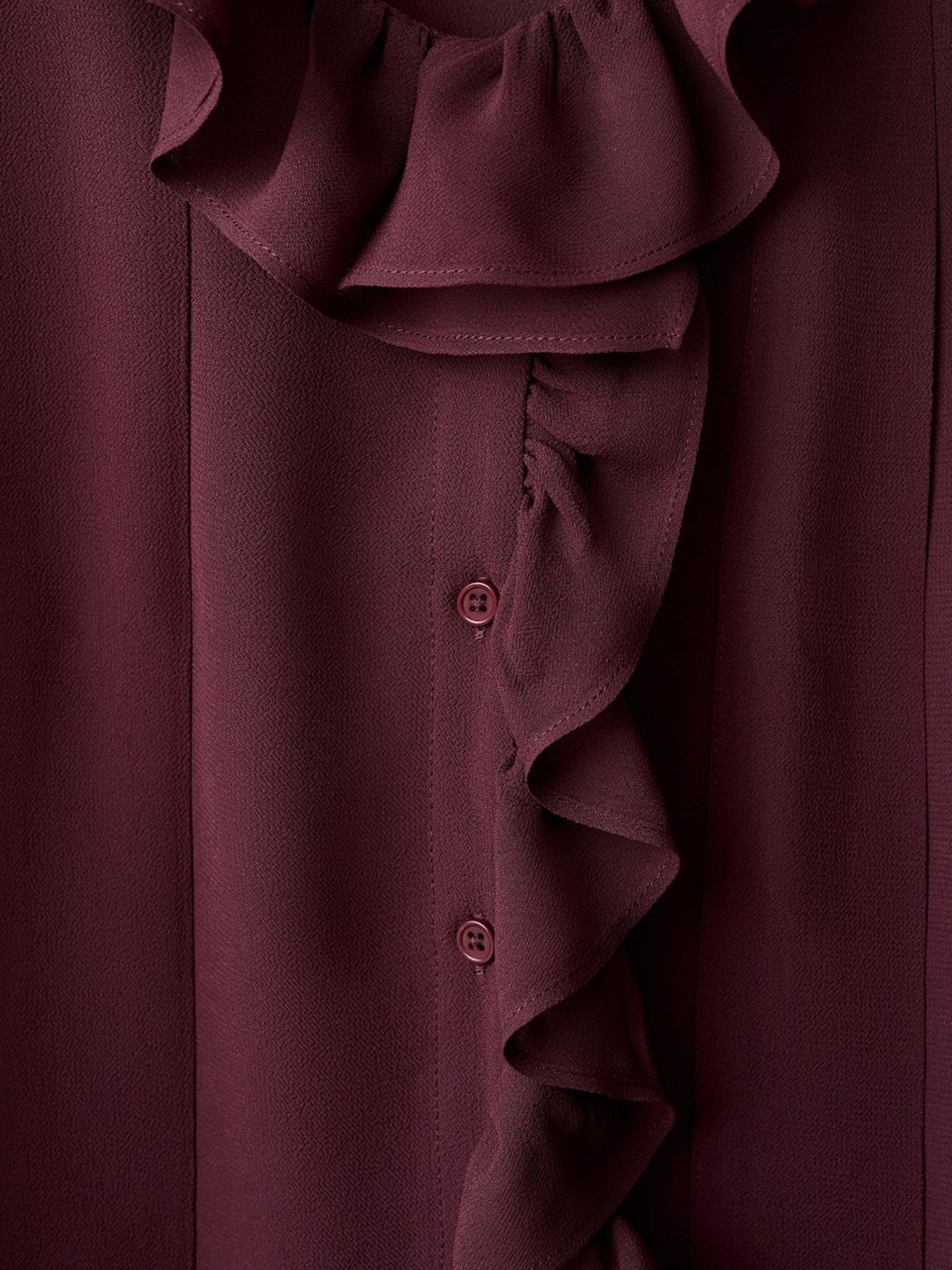 Ruffled Detailed Casual Shirt