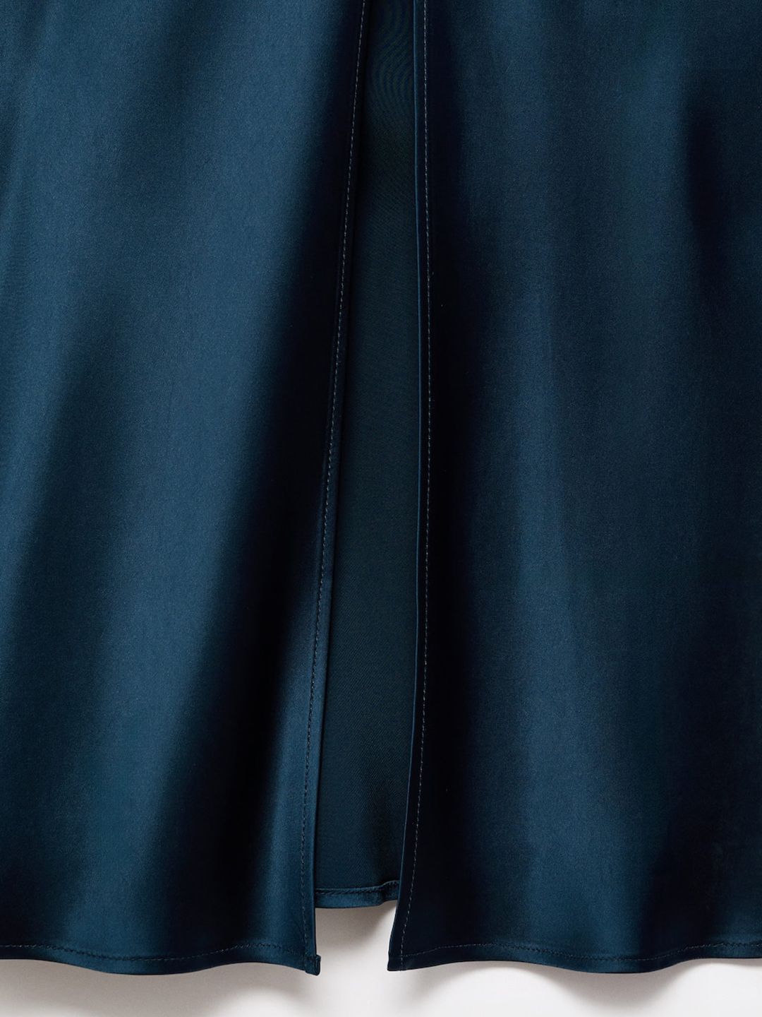 Satin Maxi Dress with Back Slit