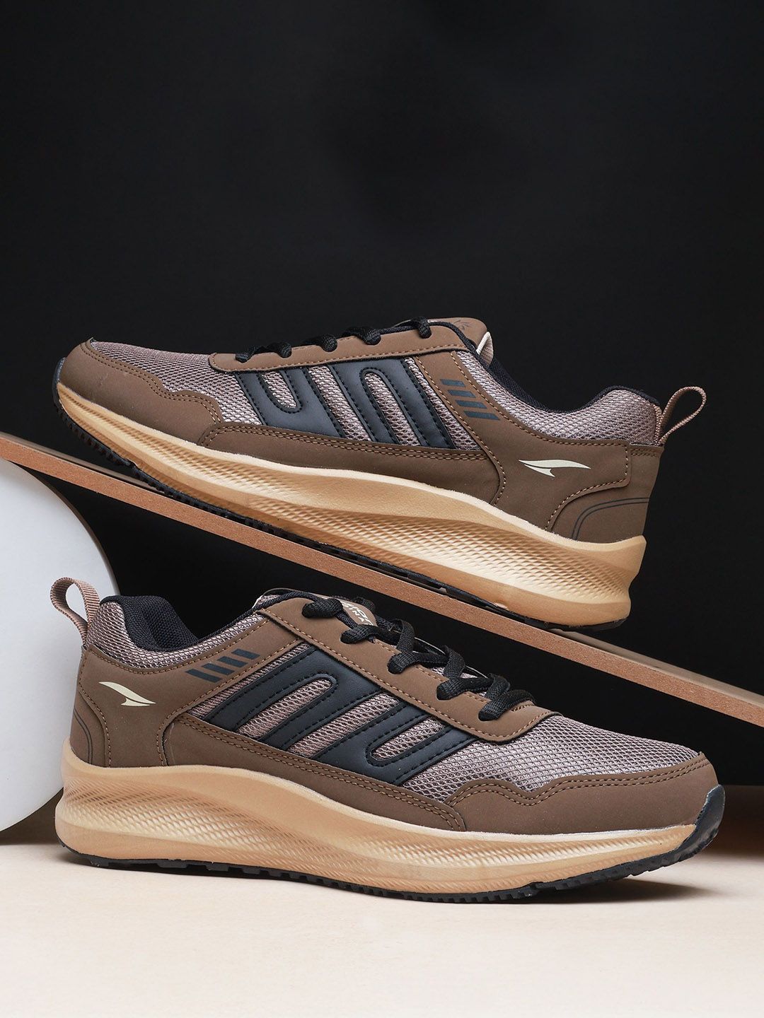 ASIAN Men Mesh Running Non-Marking Lace-Ups Shoes