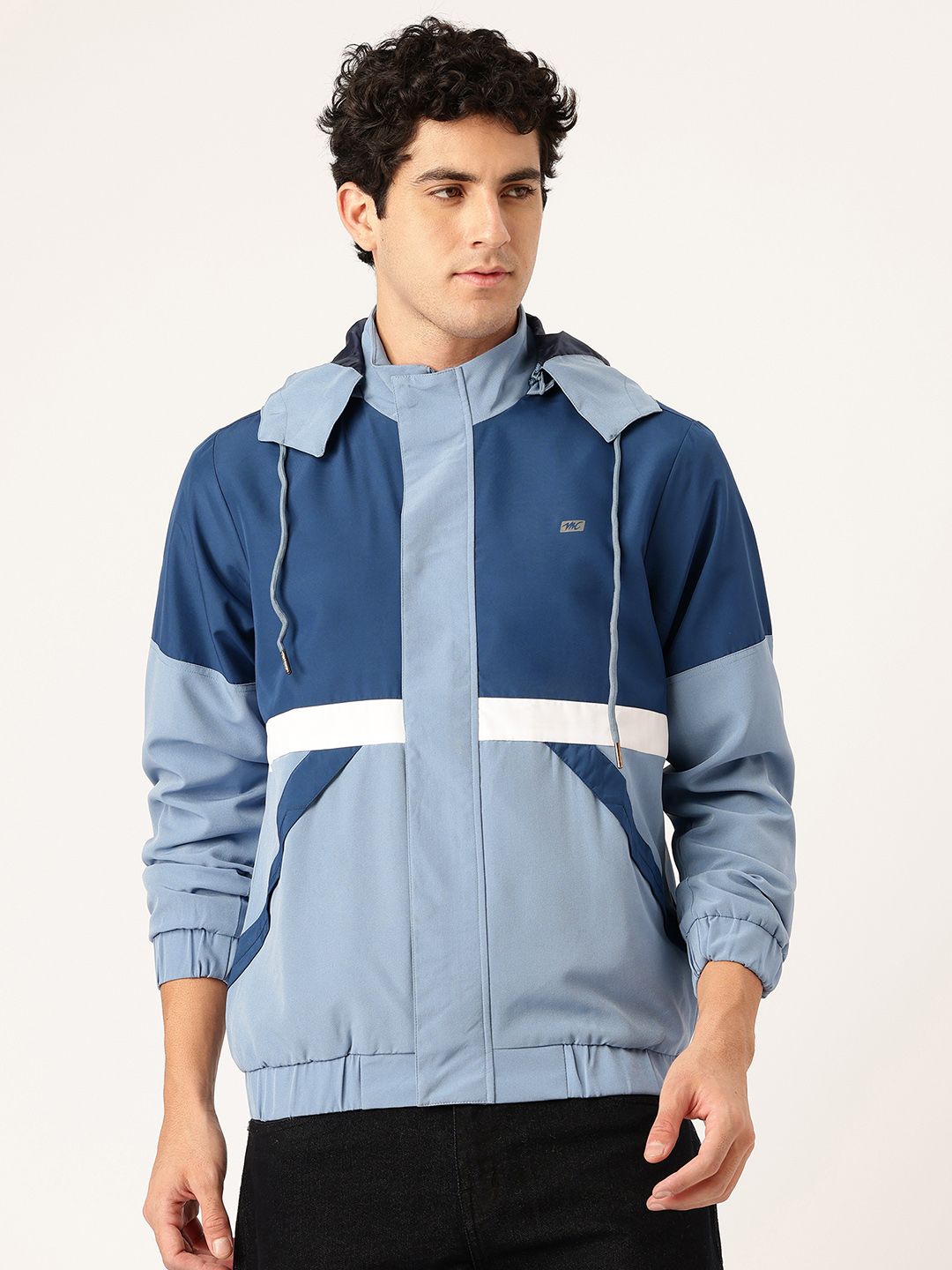 Monte Carlo Colourblocked Hooded Bomber Jacket