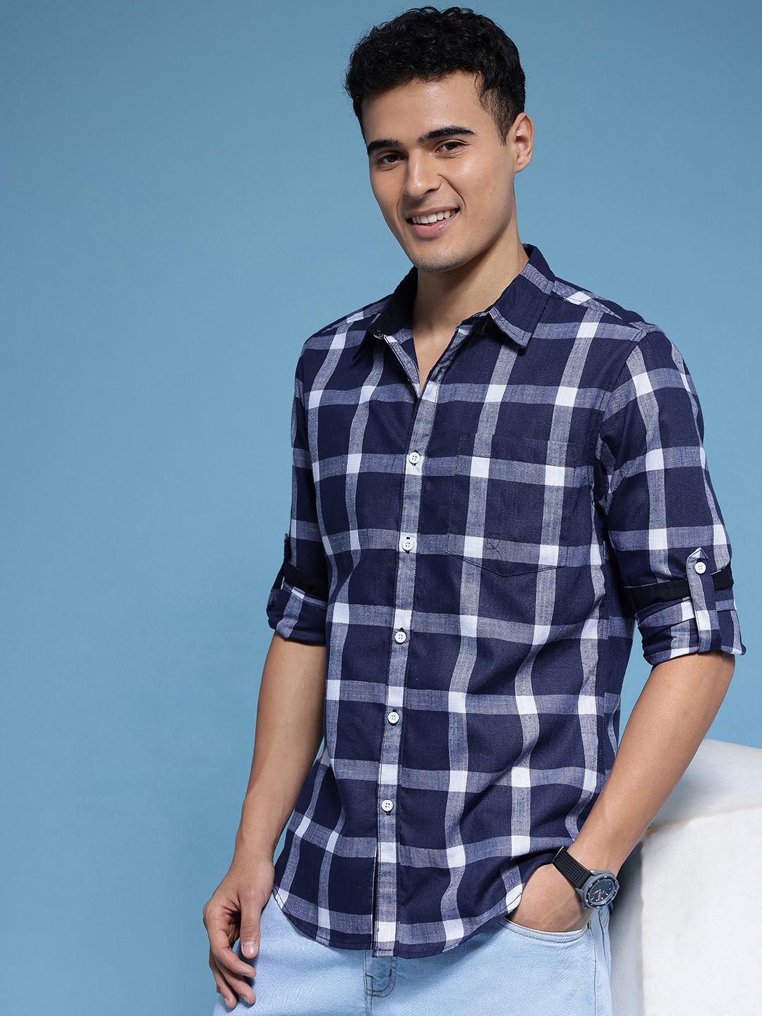 HERE&NOW Checked Casual Shirt