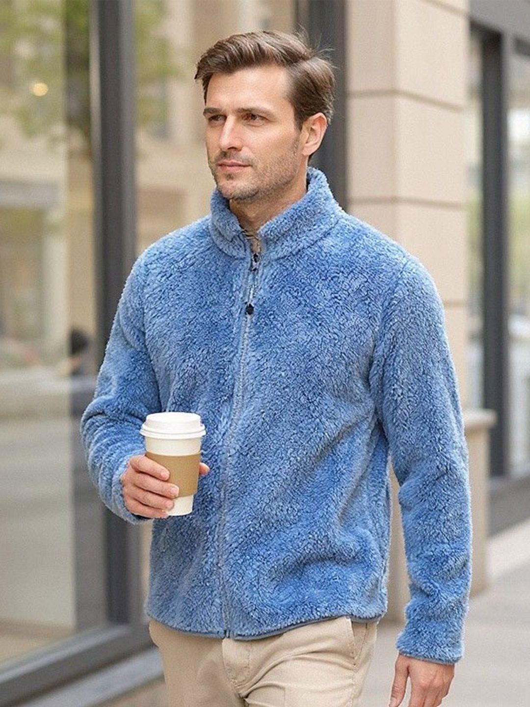 Mast & Harbour Men Self Design Long Sleeves Open Front Jacket