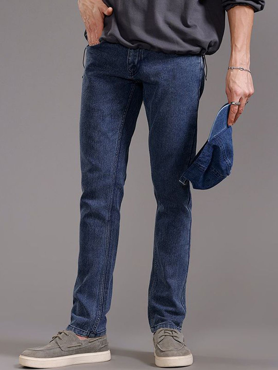 WROGN Men Slim Fit Mid-Rise Stretchable Jeans