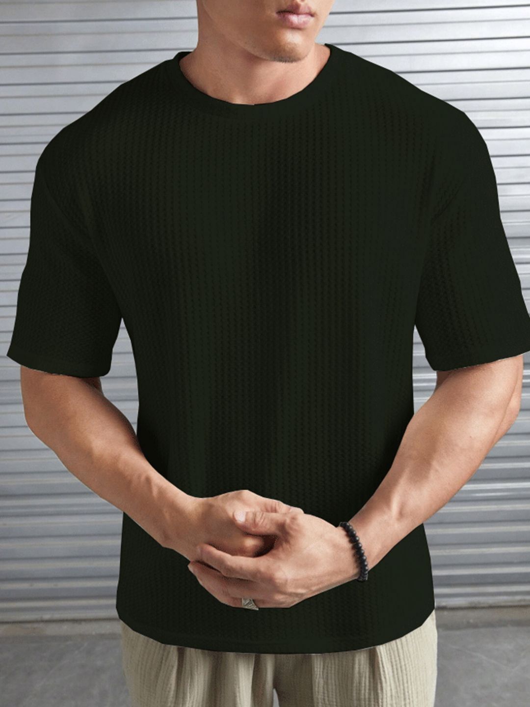 madfrog Men Round Neck Drop-Shoulder Sleeves Oversized T-shirt