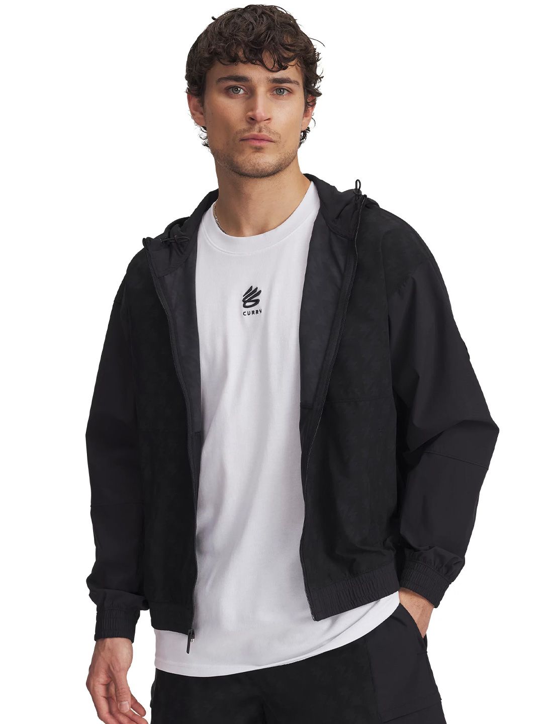 UNDER ARMOUR Curry Woven Hooded Bomber Jacket