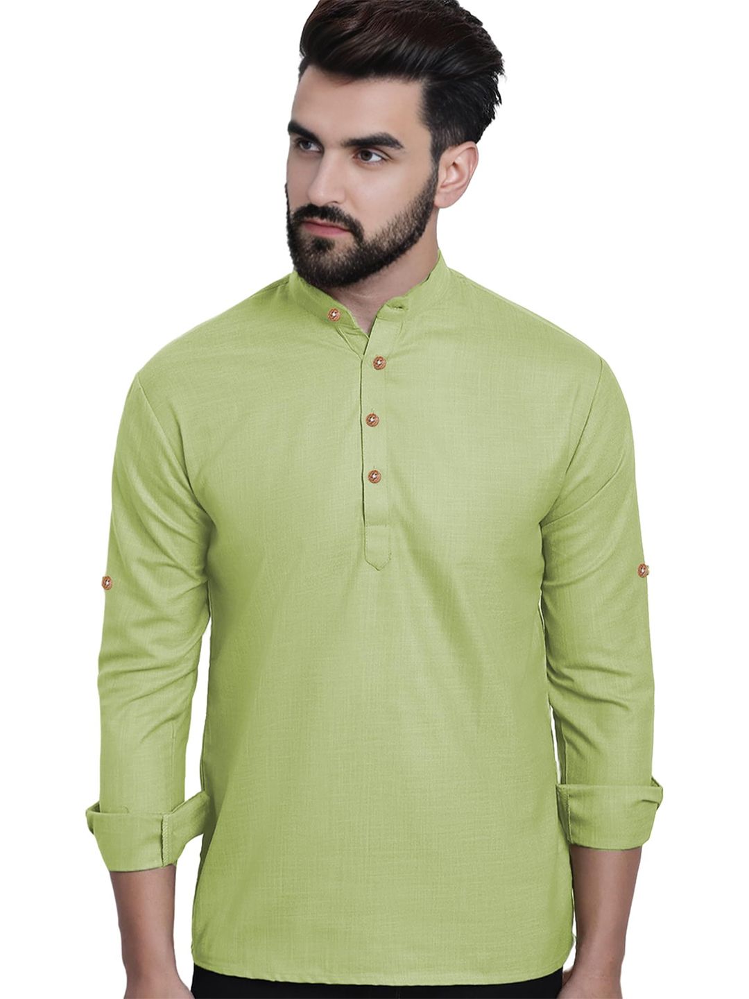 granthy Men Mandarin Collar Kurta