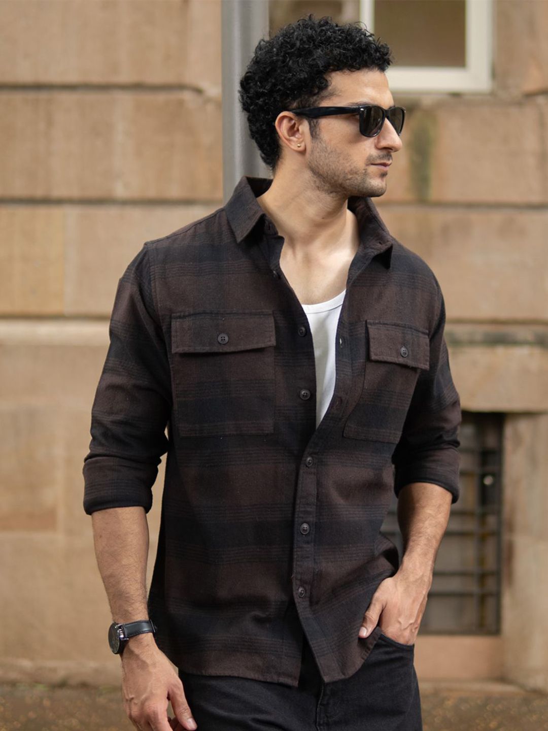 Powerlook Checked Long Sleeves Shirt