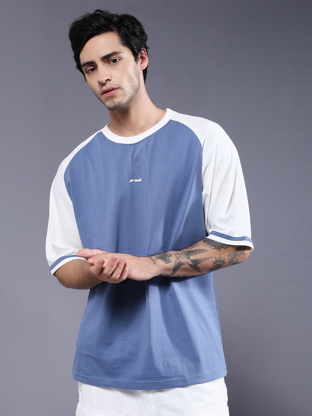 PRONK PRONK Men Cotton Colourblocked T-shirt