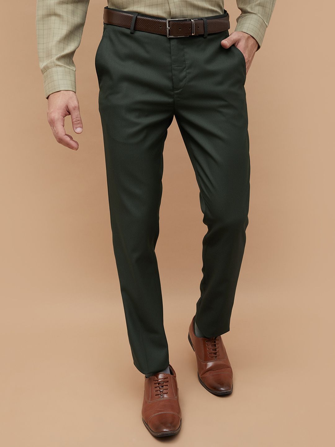 CODE by Lifestyle Men Tapered Fit Easy Wash Formal Trousers