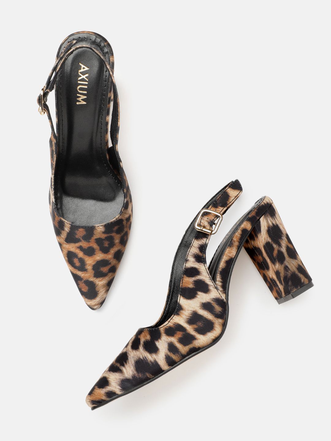 Buy AXIUM Leopard Printed Slingback Block Heels - Heels for Women