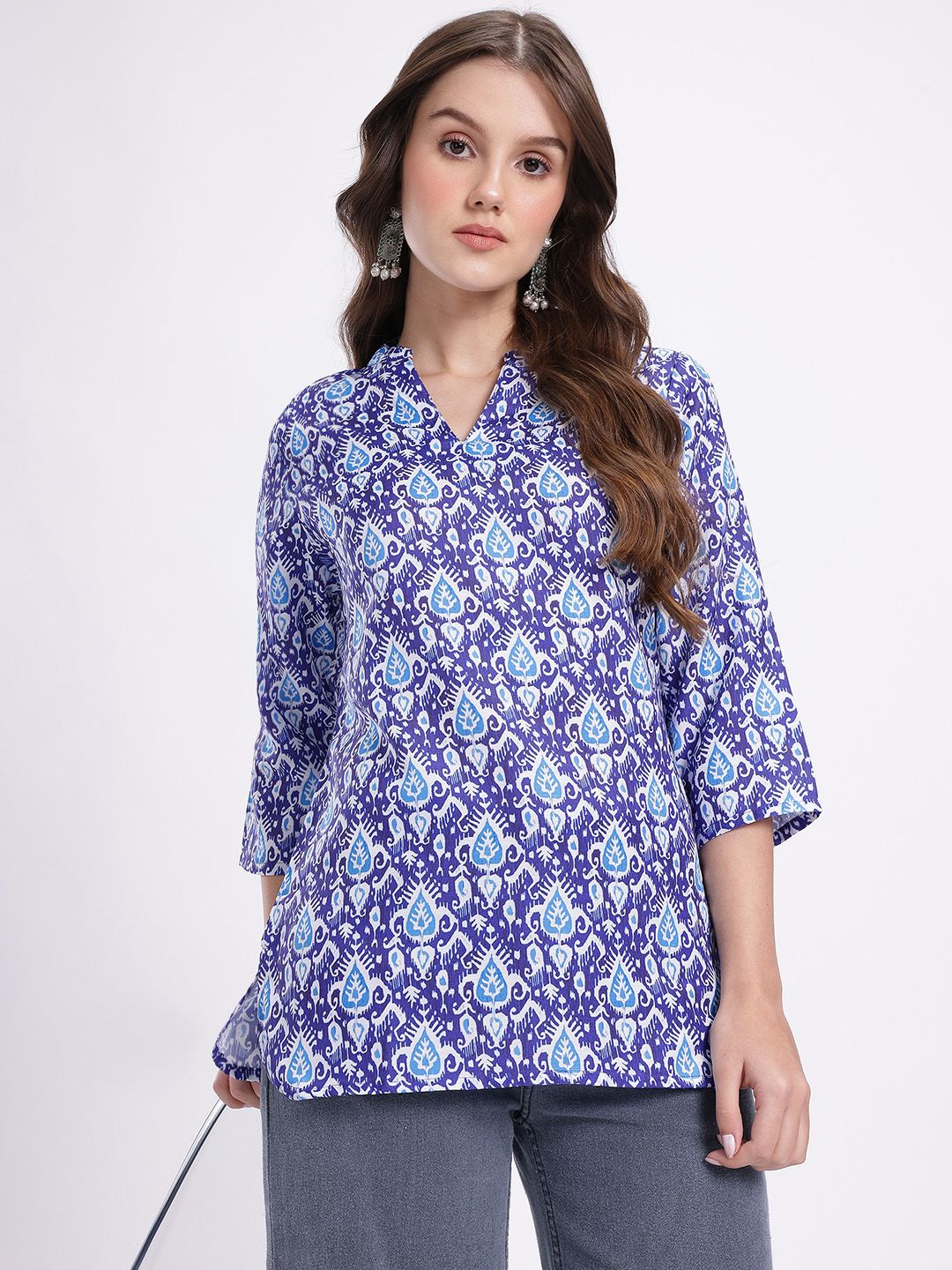 Anouk Rustic Ethnic Motifs Print Straight Kurta