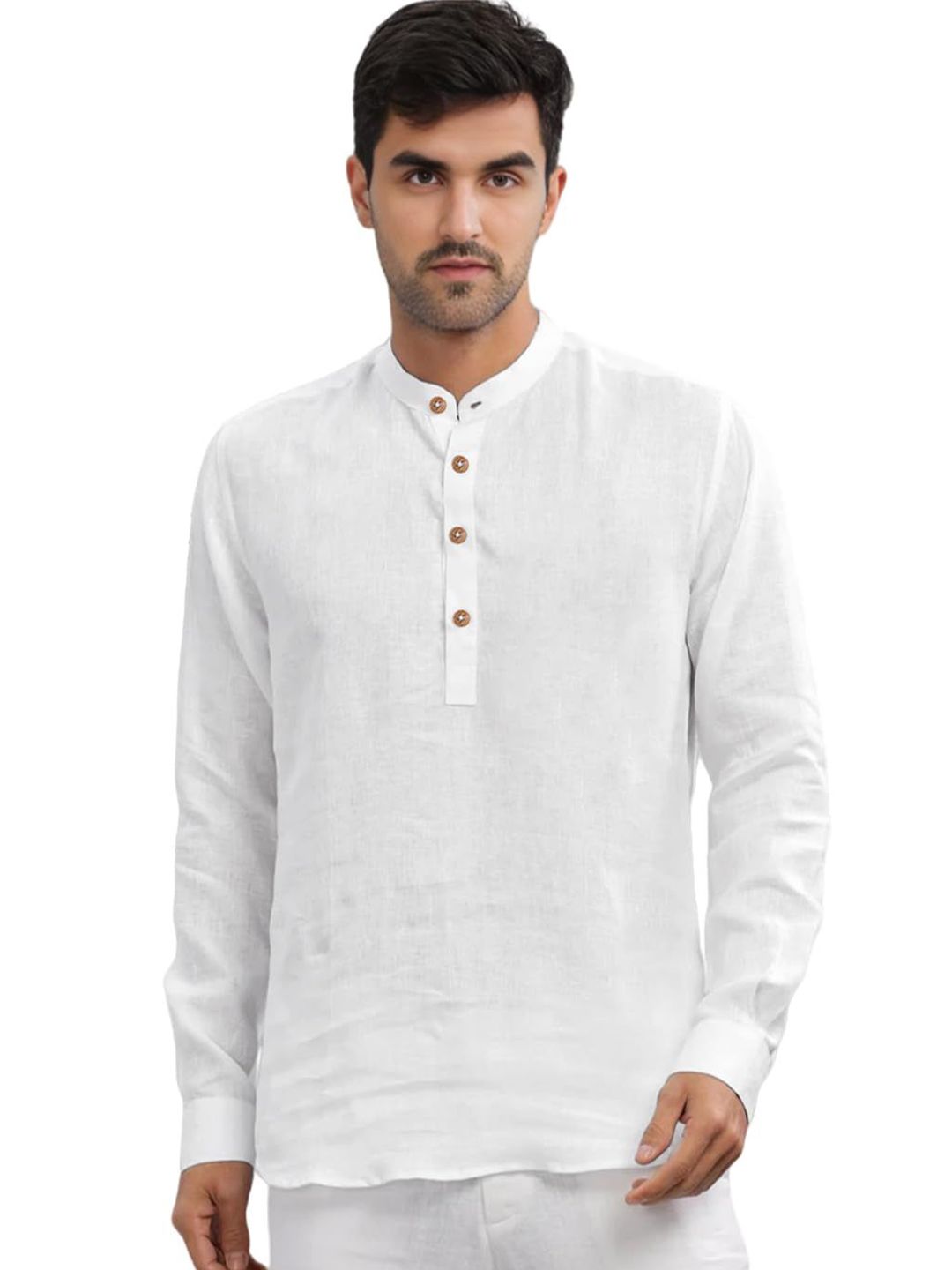 granthy Men Solid Slim Fit Full Sleeve Kurta