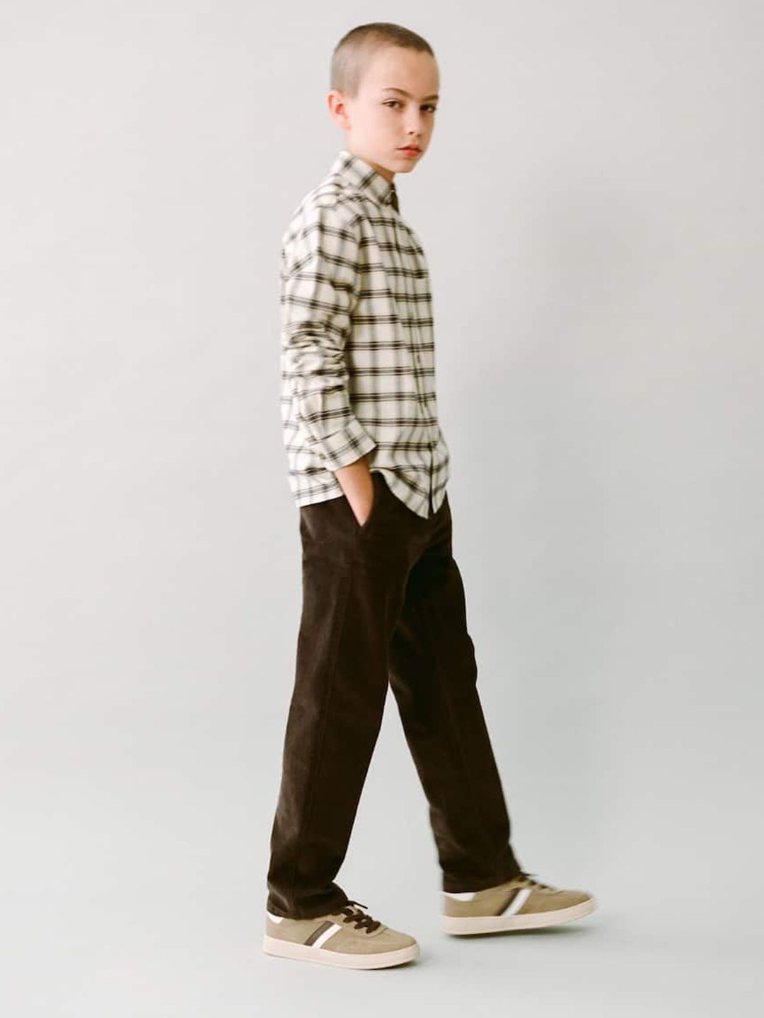 Mango Kids Boys Tartan Checked Pure Cotton Casual Shirt