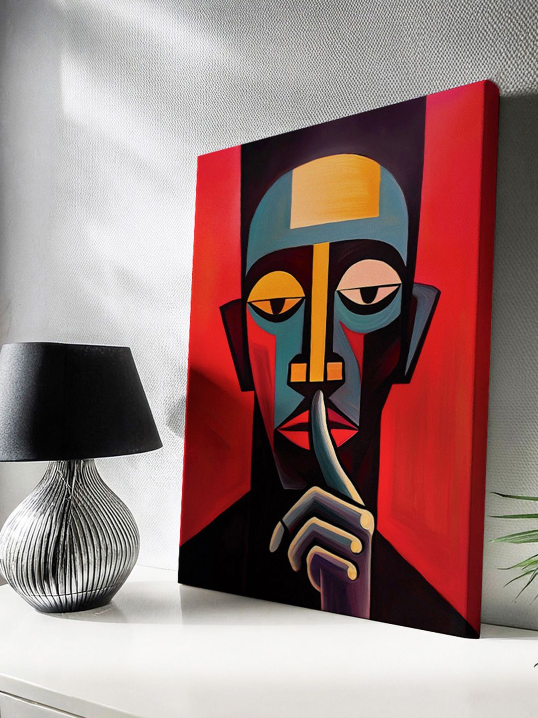 Sassyco Red & Black Canvas Wall Oil Paintings