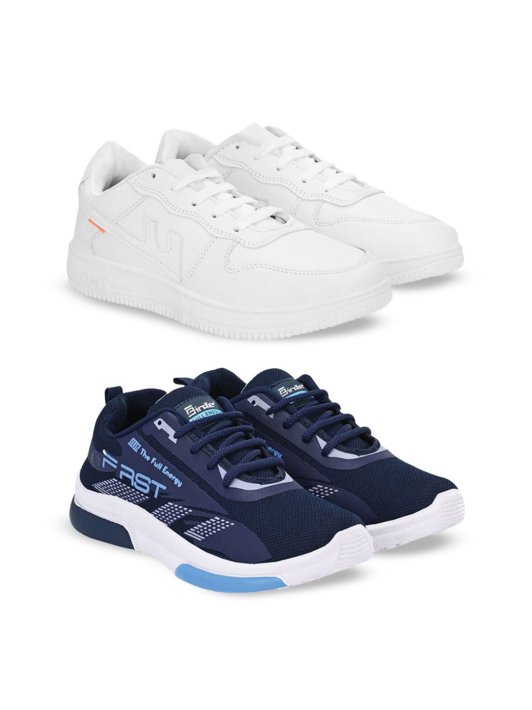 BIRDE Men Set of 2 Pair Leather Sneakers
