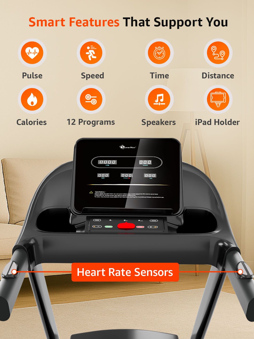 Buy PowerMax Fitness TDM-96B 4HP DC Foldable Treadmill - Treadmill