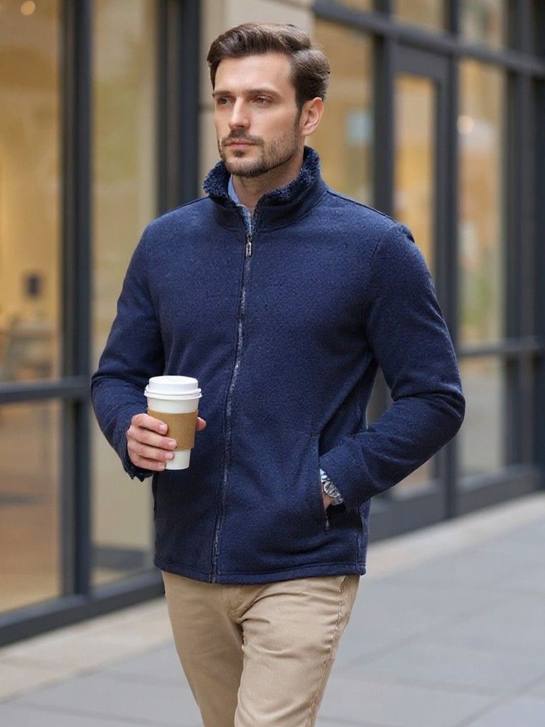 Mast & Harbour Men Open Front Jacket