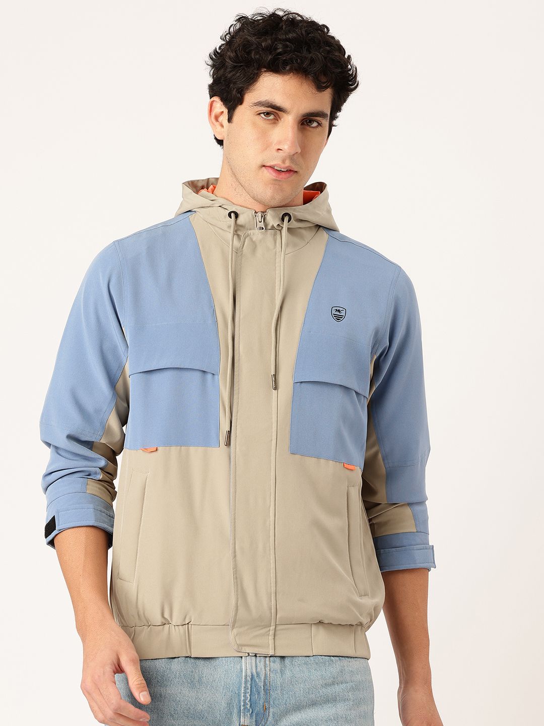 Monte Carlo Colourblocked Hooded Bomber Jacket
